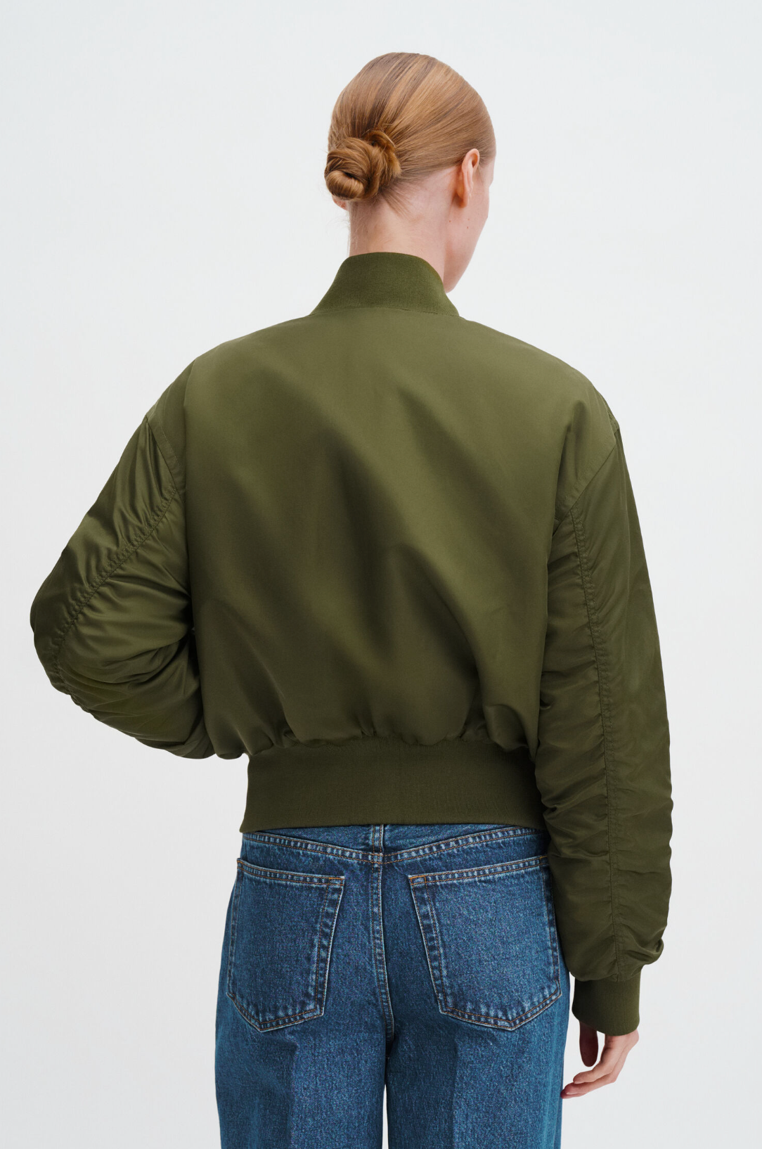 NYLON ZIP JACKET MIDNIGHT GREEN