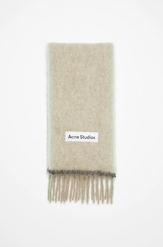 HEAVY SCARF BEIGE/GREY
