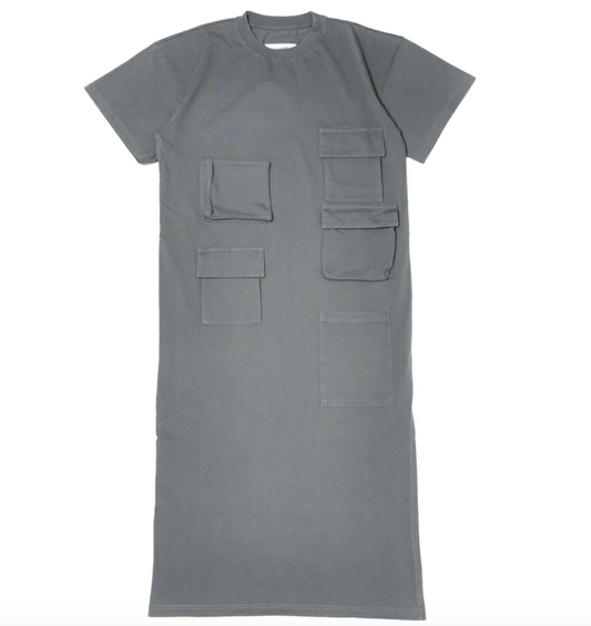 MIDI DRESS GREY