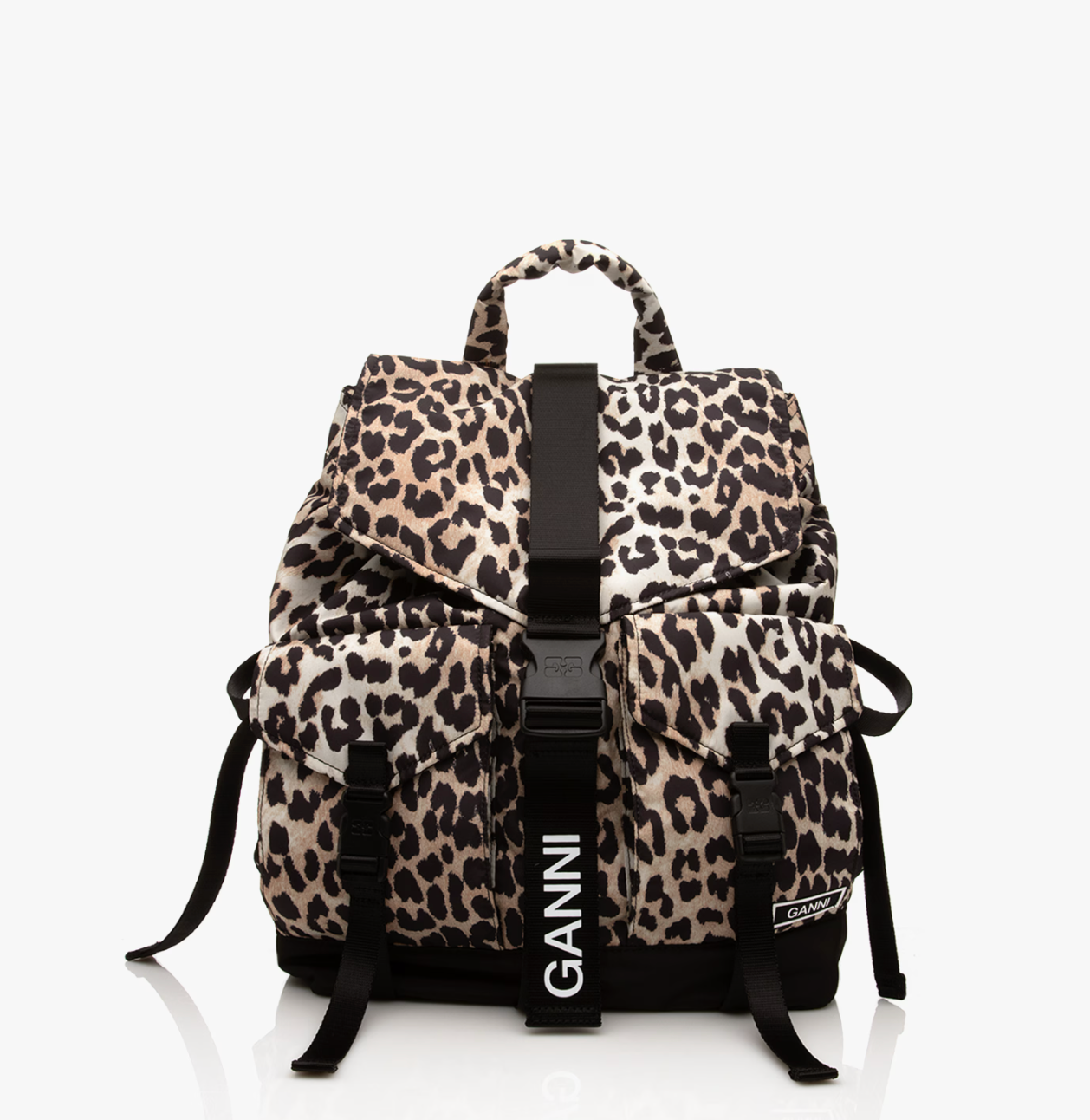 RECYCLED TECH BACKPACK PRINT LEOPARD