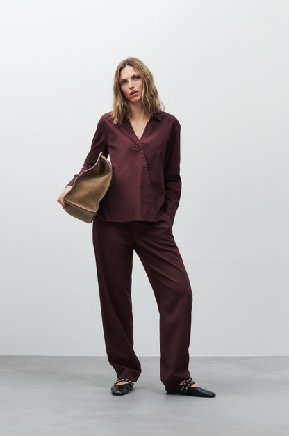 MAWSON JEANS DARK RAISIN RED