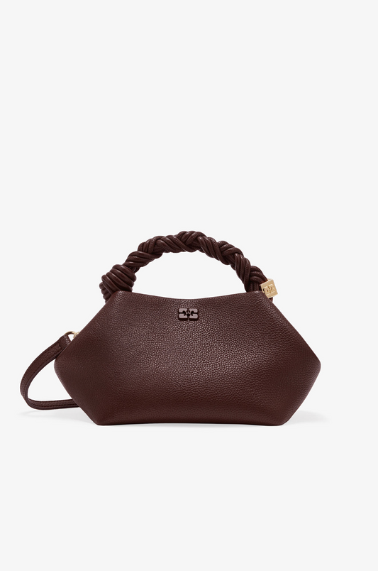 GANNI BOU BAG SMALL GRAINED CHICORY COFFEE
