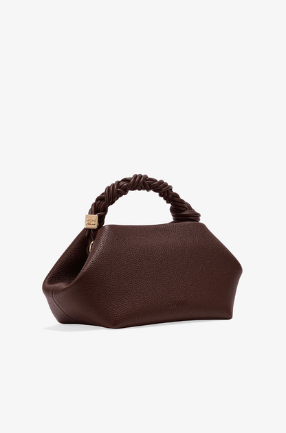 GANNI BOU BAG SMALL GRAINED CHICORY COFFEE