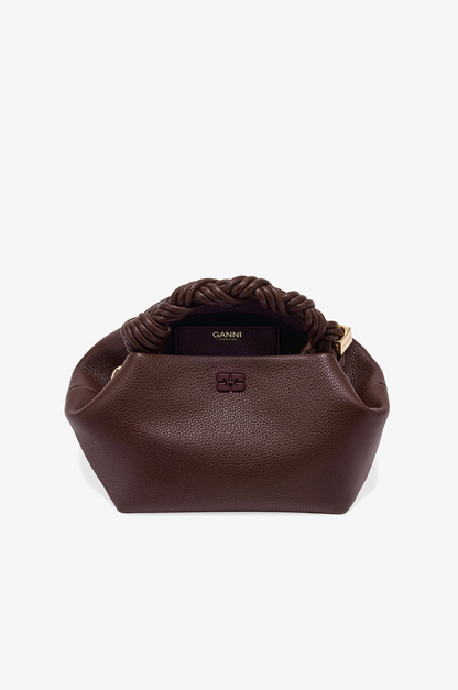 GANNI BOU BAG SMALL GRAINED CHICORY COFFEE