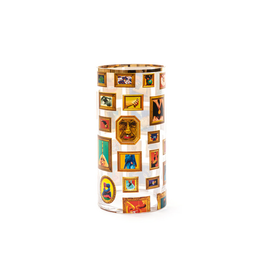 GLASS VASE FRAMES CYLINDRICAL MEDIUM