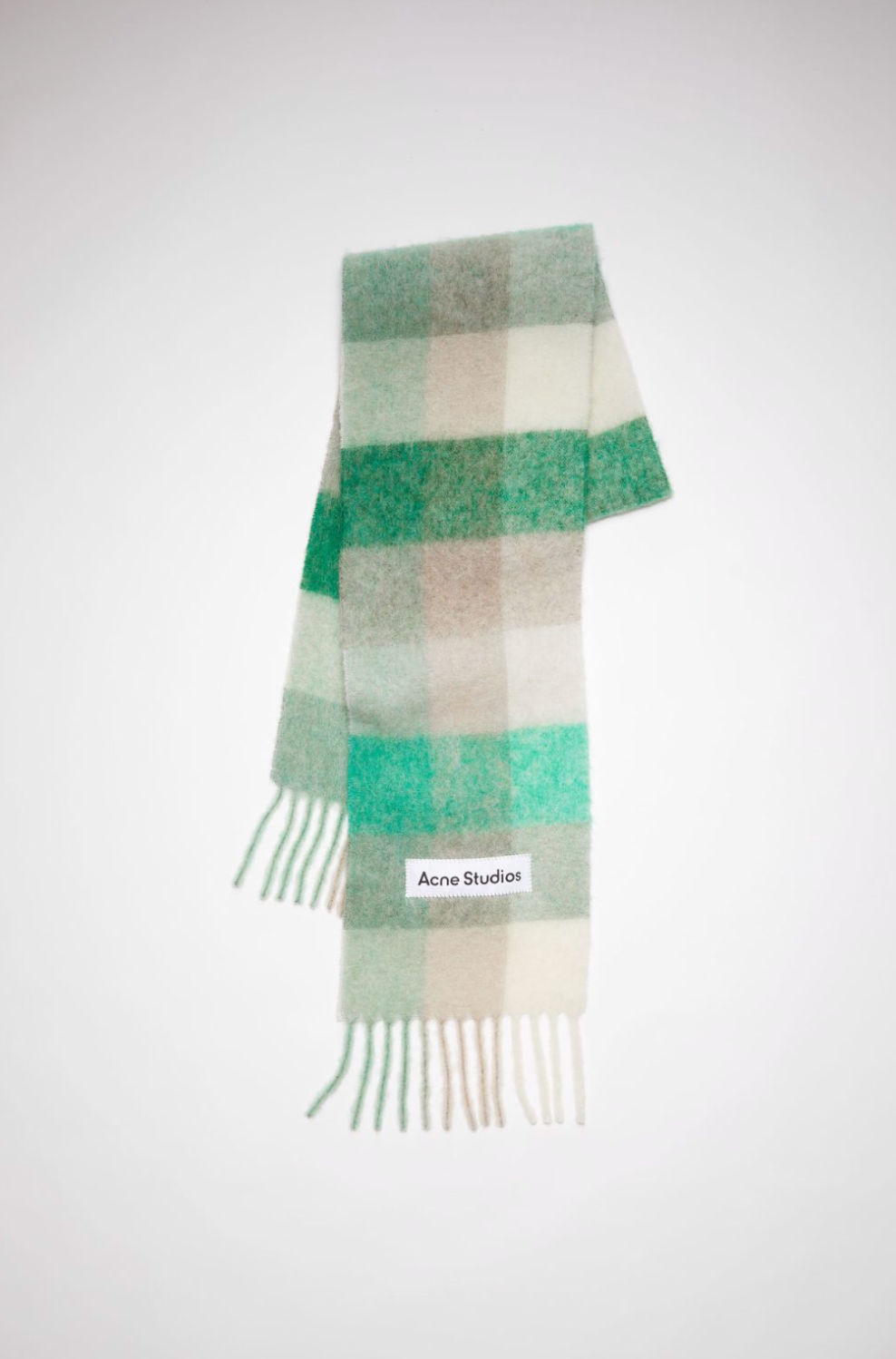 WOOL SCARF GREEN/GREY