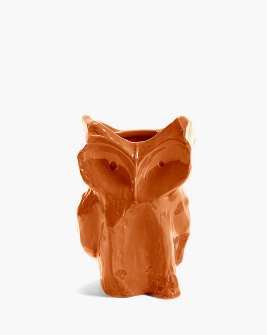 OWL VASE S ORANGE