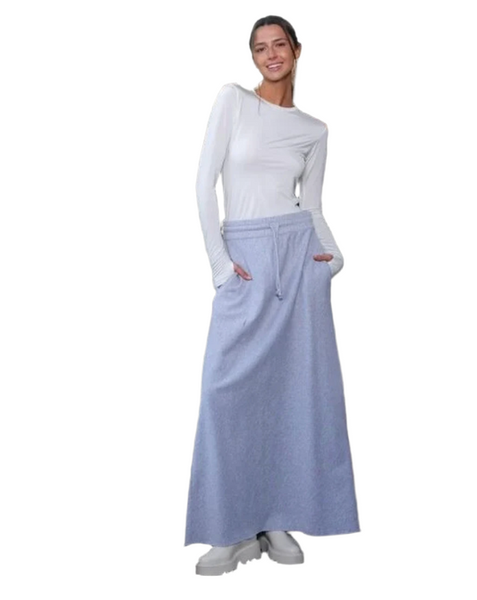 JUDE SKIRT JERSEY GREY MÉLANGE