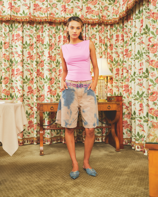 FRED SHORTS DENIM DESTRESSED SANDY OCEAN
