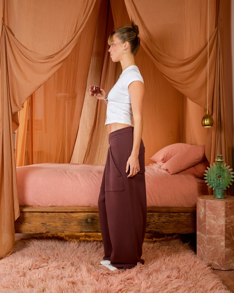 HUGO BAGGY SWEAT PANTS BROWNIE