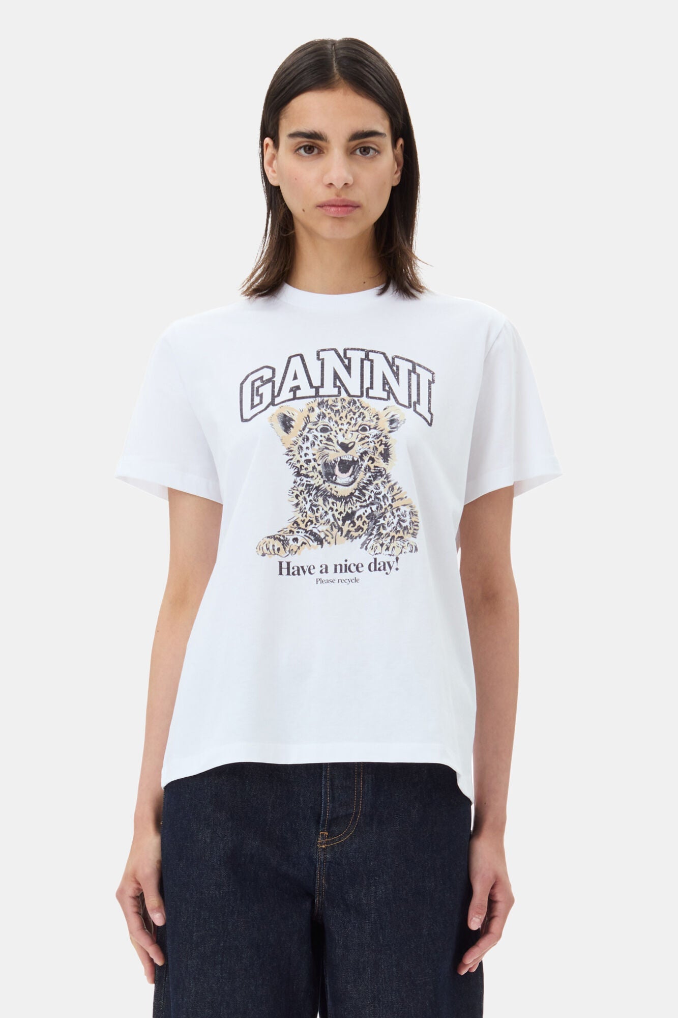 BASIC JERSEY LEOPARD RELAXED T-SHIRT LEOPARD