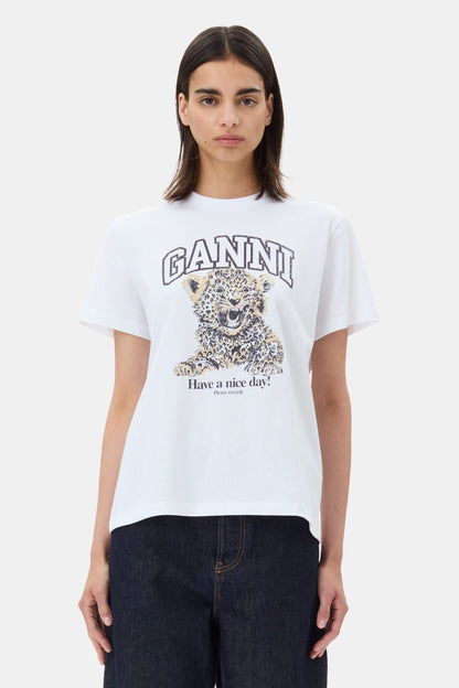 BASIC JERSEY LEOPARD RELAXED T-SHIRT LEOPARD