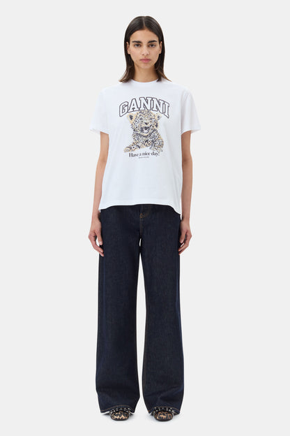 BASIC JERSEY LEOPARD RELAXED T-SHIRT LEOPARD