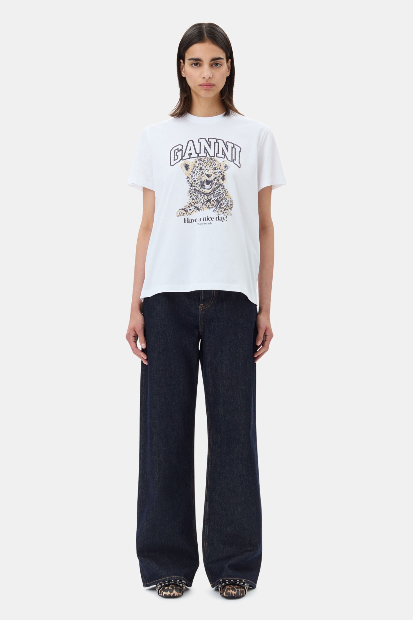 BASIC JERSEY LEOPARD RELAXED T-SHIRT LEOPARD