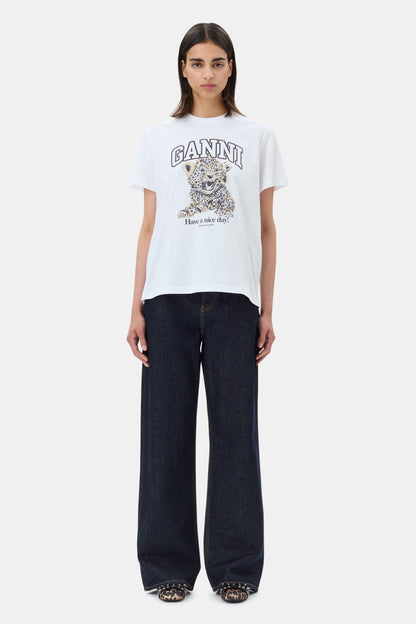 BASIC JERSEY LEOPARD RELAXED T-SHIRT LEOPARD