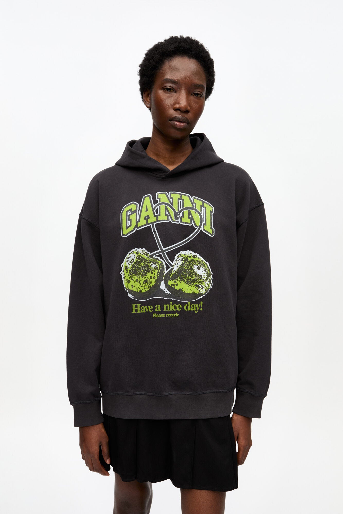 ISOLI CHERRIES OVERSIZED HOODIE PHANTOM