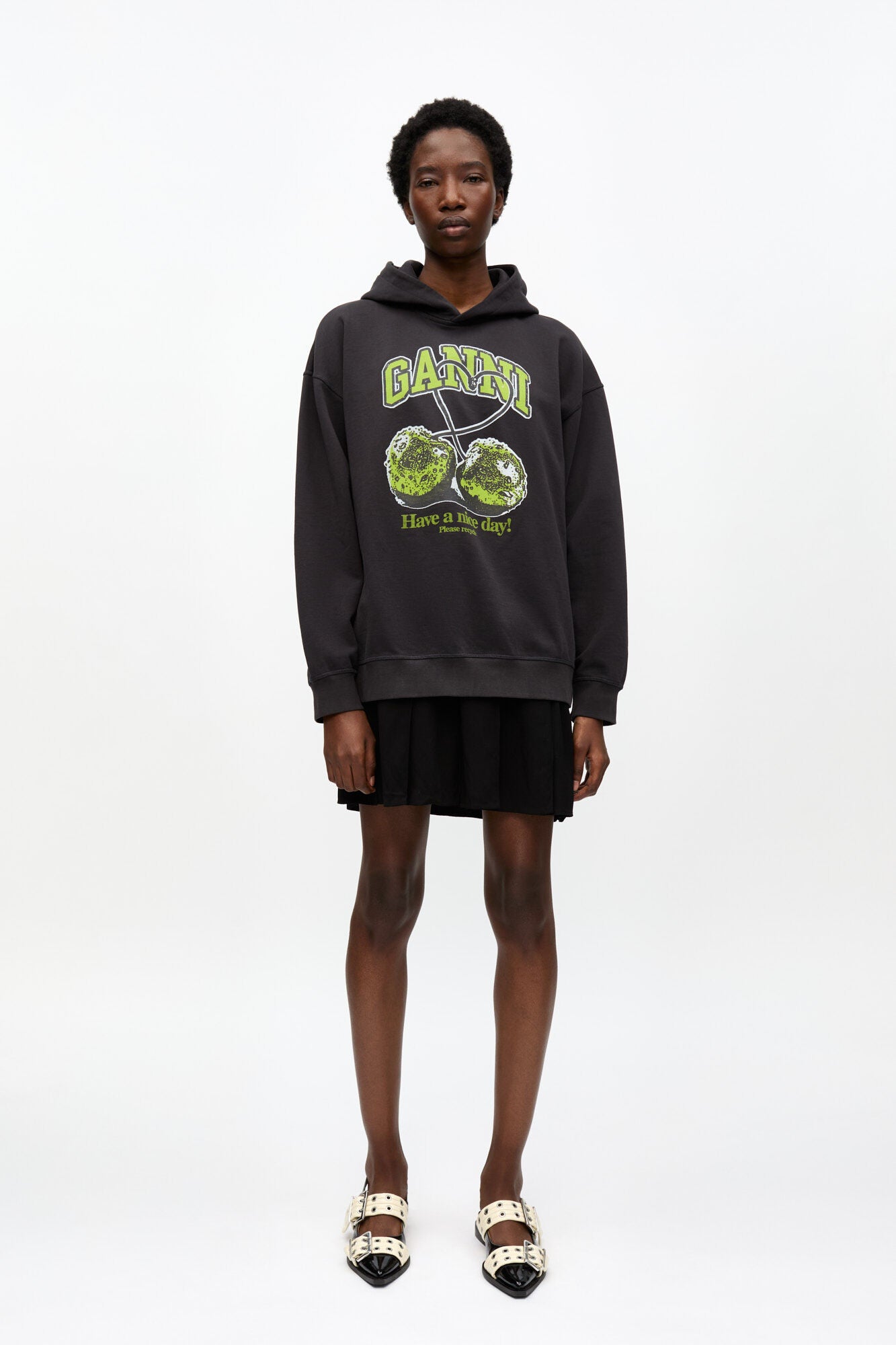 ISOLI CHERRIES OVERSIZED HOODIE PHANTOM