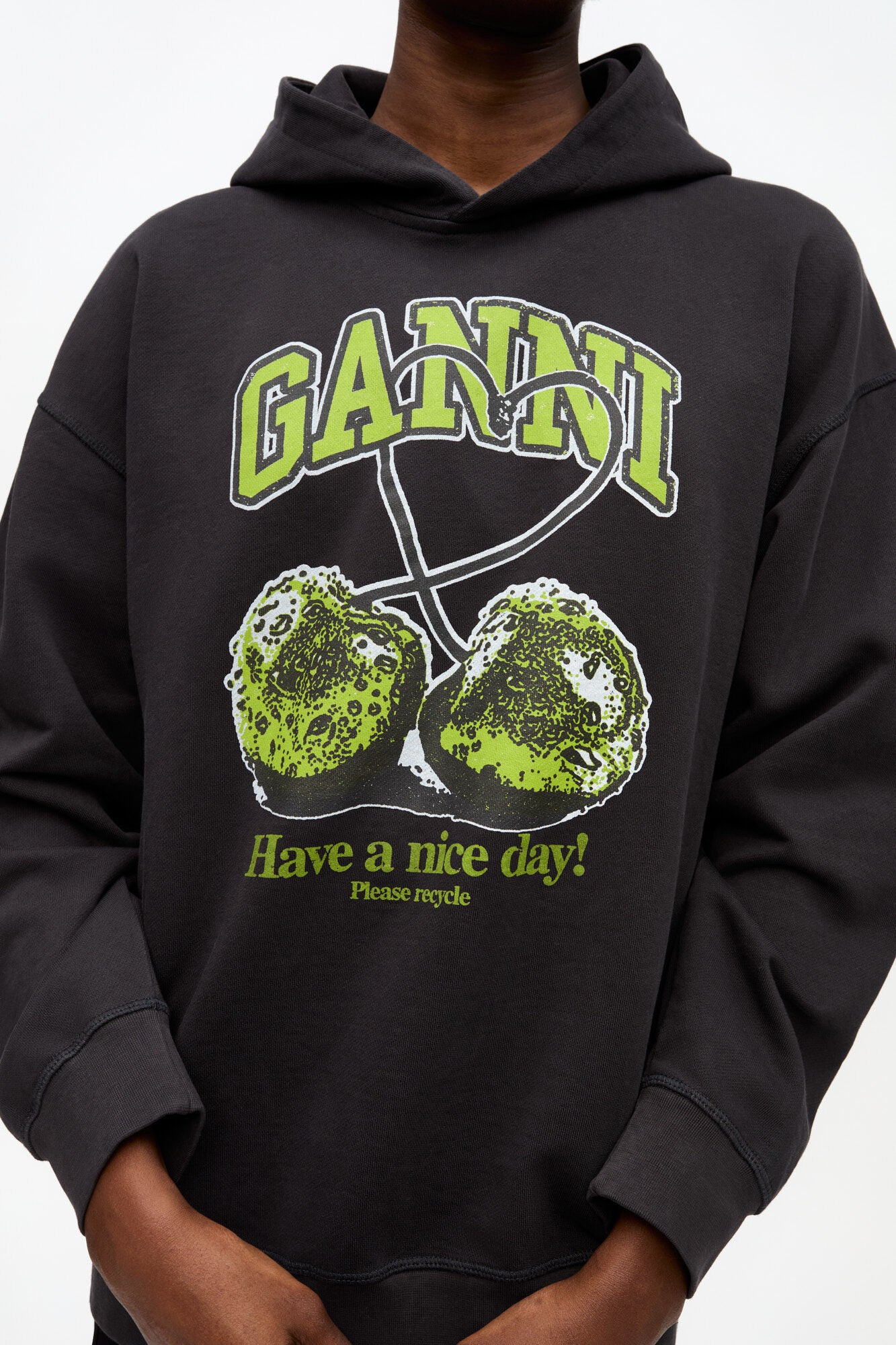 ISOLI CHERRIES OVERSIZED HOODIE PHANTOM
