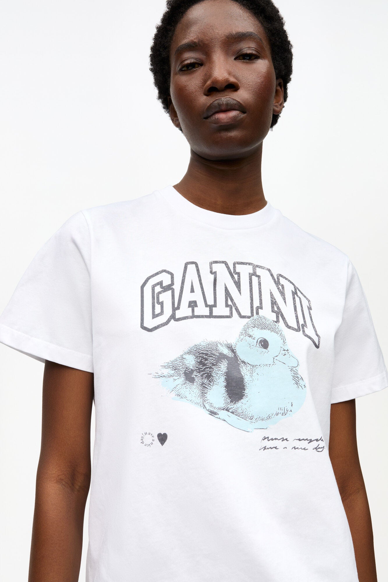 BASIC JERSEY DUCKIE RELAXED T-SHIRT BRIGHT WHITE