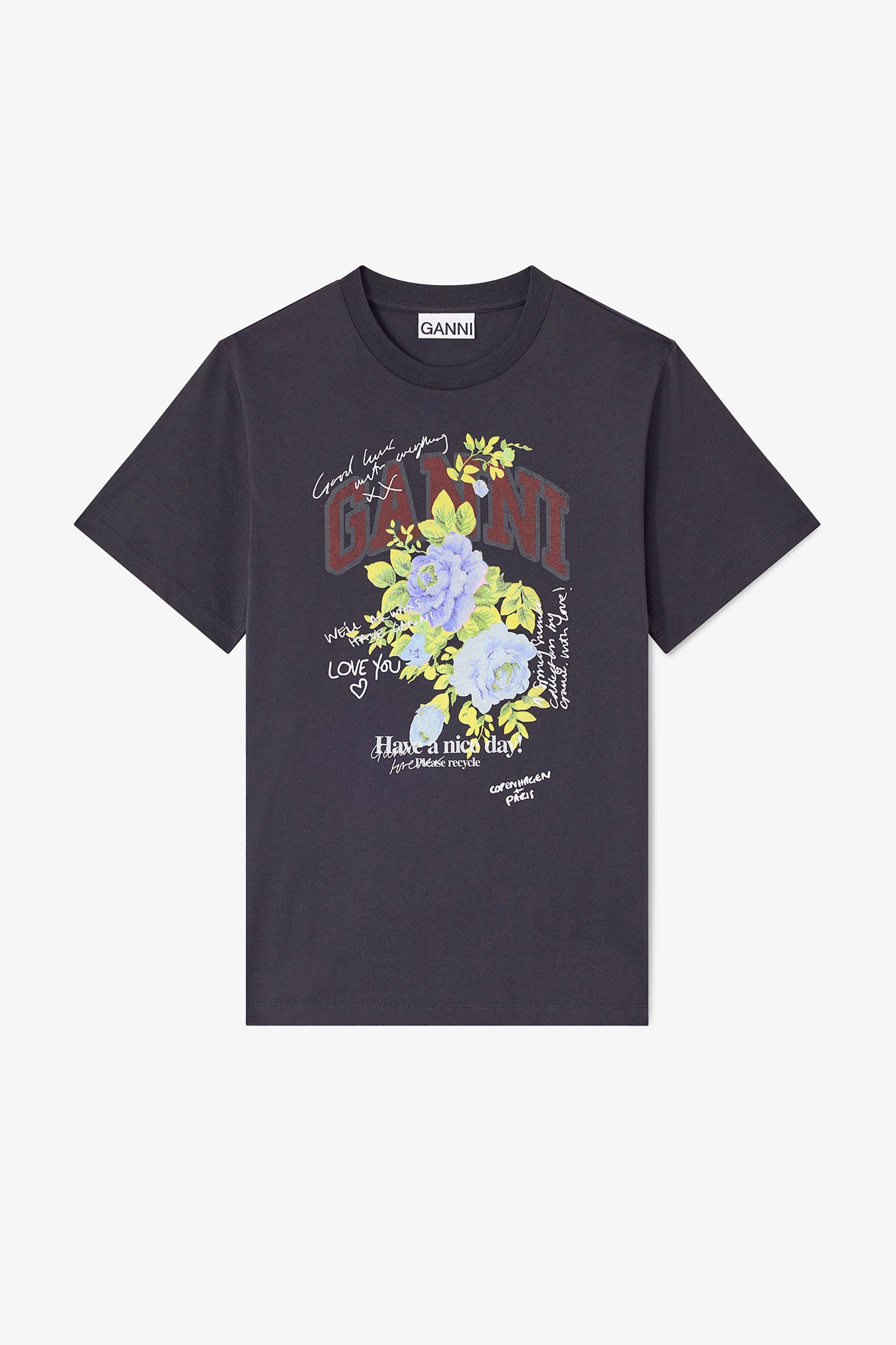 BASIC COTTON JERSEY ROSE T-SHIRT PHANTOM