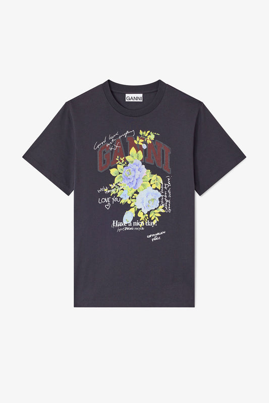 BASIC COTTON JERSEY ROSE T-SHIRT PHANTOM