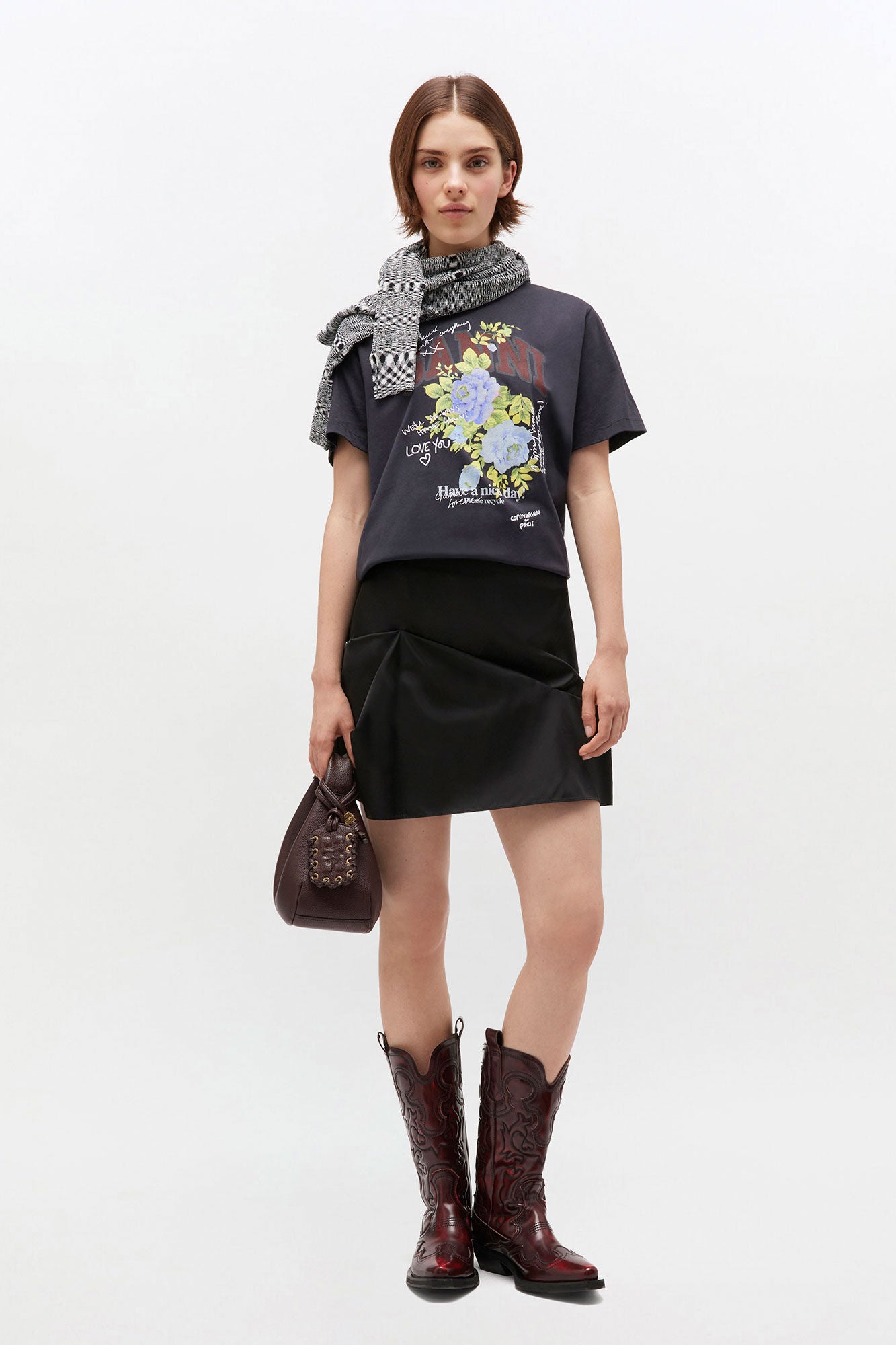 BASIC COTTON JERSEY ROSE T-SHIRT PHANTOM