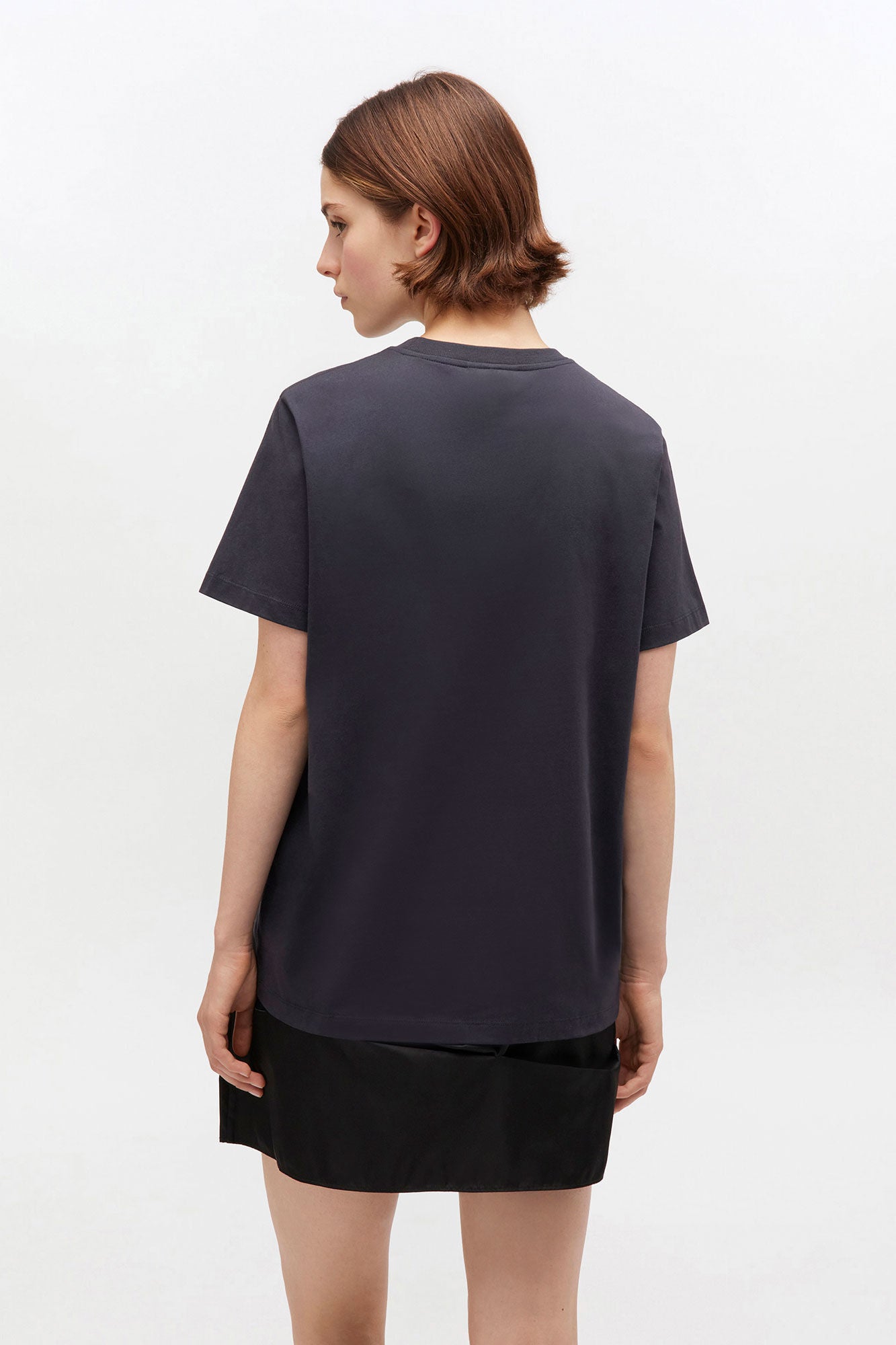 BASIC COTTON JERSEY ROSE T-SHIRT PHANTOM