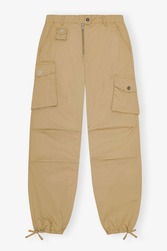 WASHED COTTON TWILL PANTS CARTOUCHE