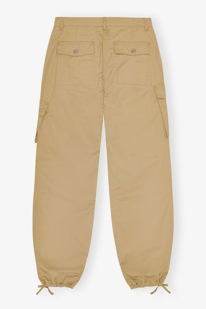 WASHED COTTON TWILL PANTS CARTOUCHE