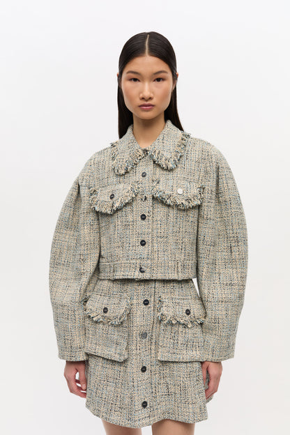 SUMMER TWEED JACKET ALASKAN BLUE