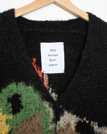 DUCK, PIGEON HAND KNITTED SWEATER BLACK