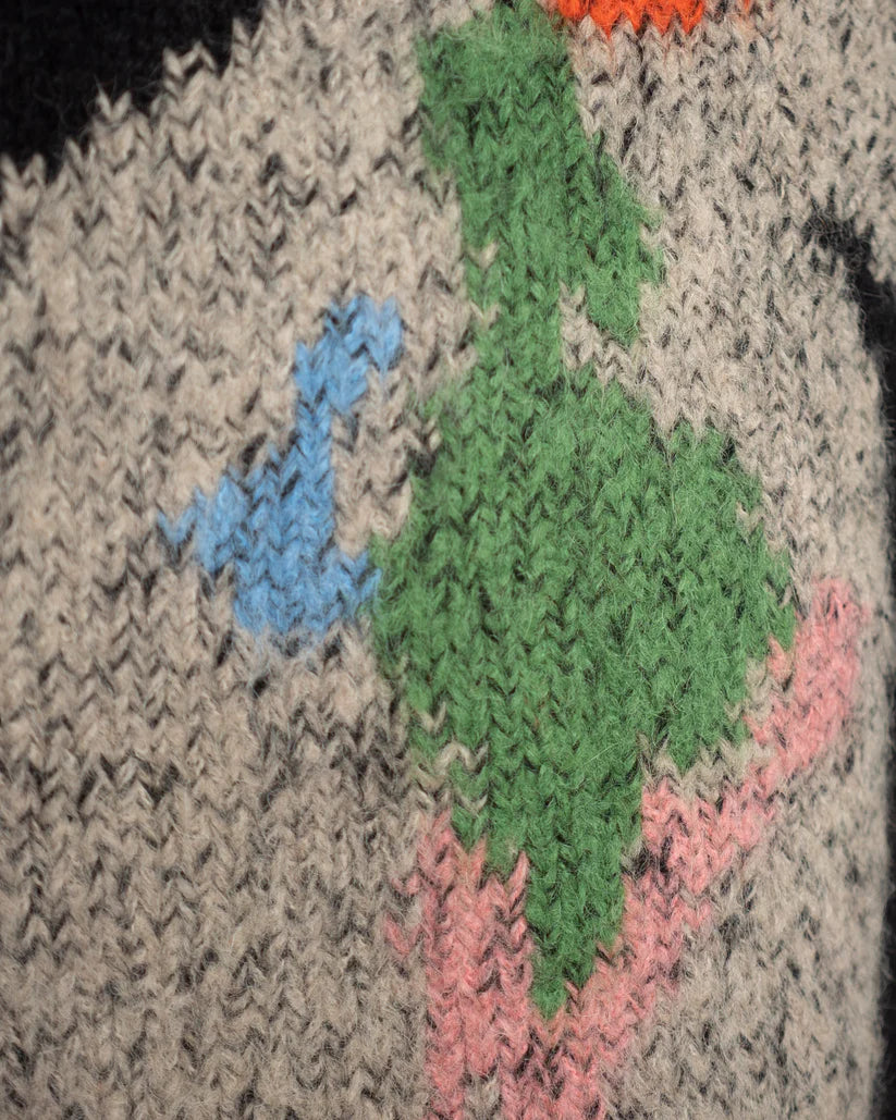 DUCK, PIGEON HAND KNITTED VEST BLACK