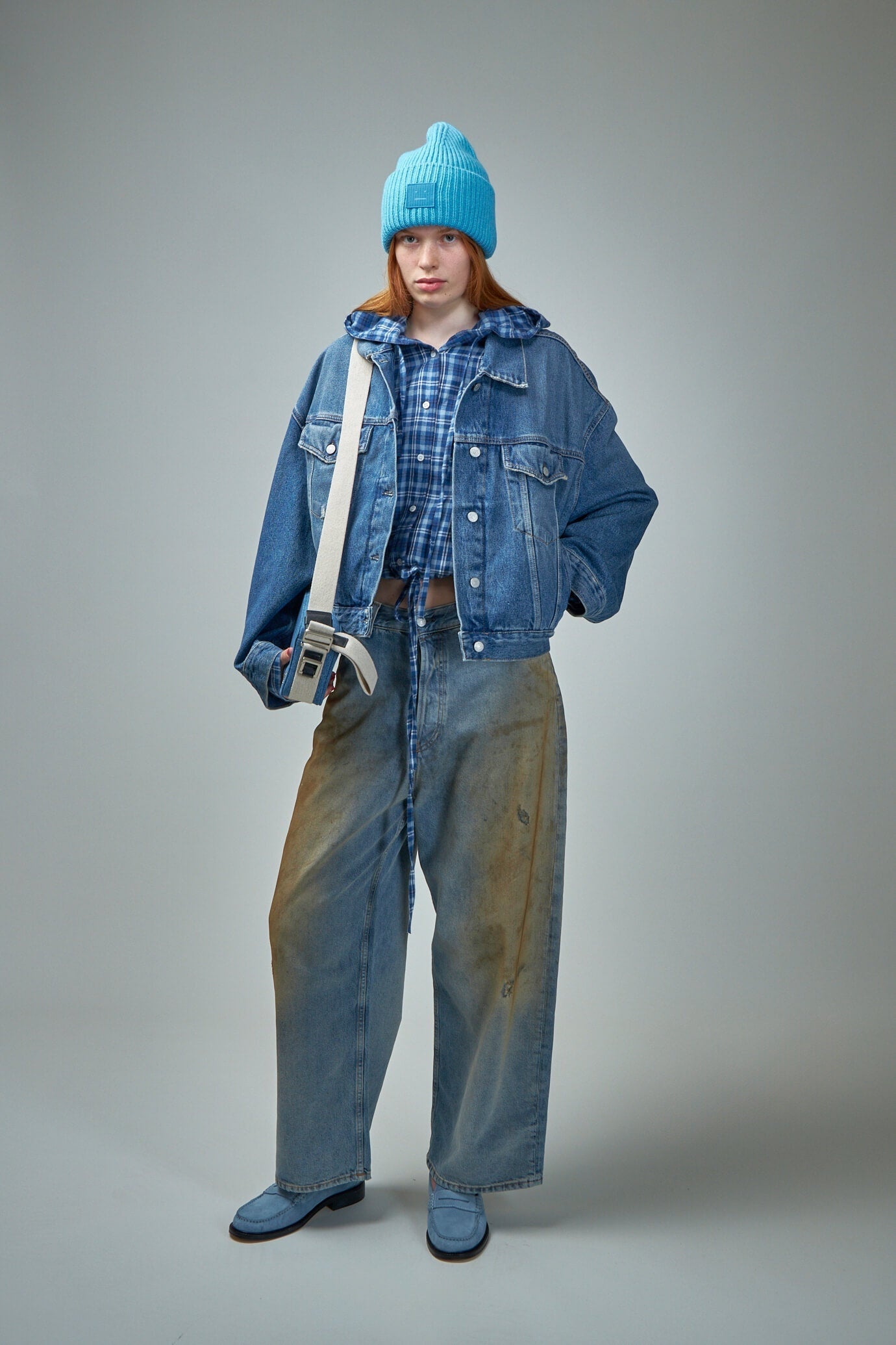 BLOUSES MID BLUE/DUSTY BLUE
