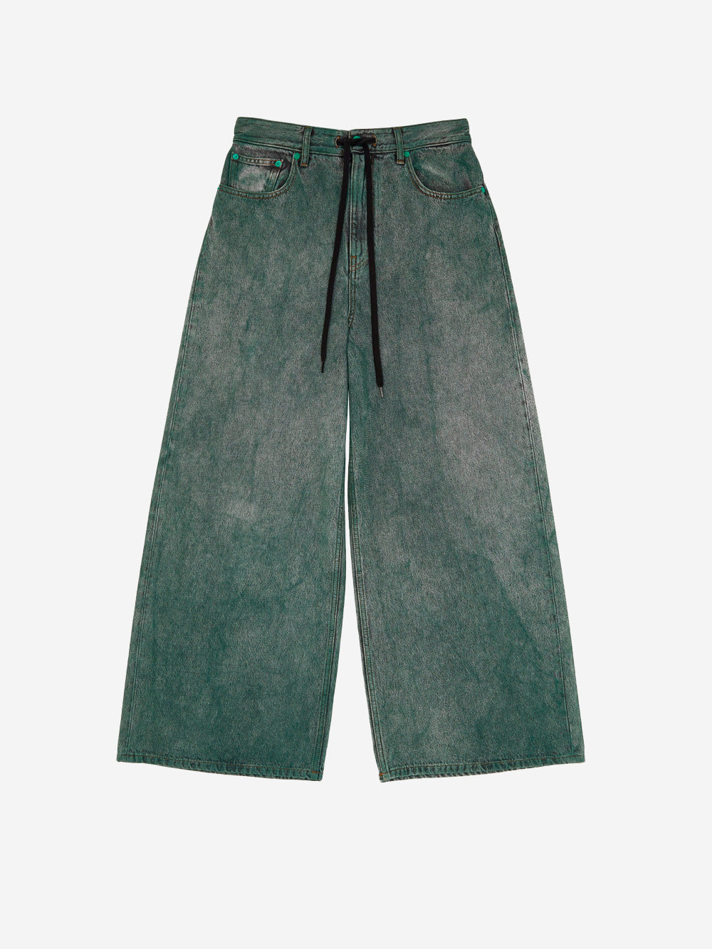 PANTS 5 POCKETS GREEN WITH CORD