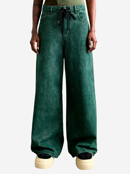 PANTS 5 POCKETS GREEN WITH CORD