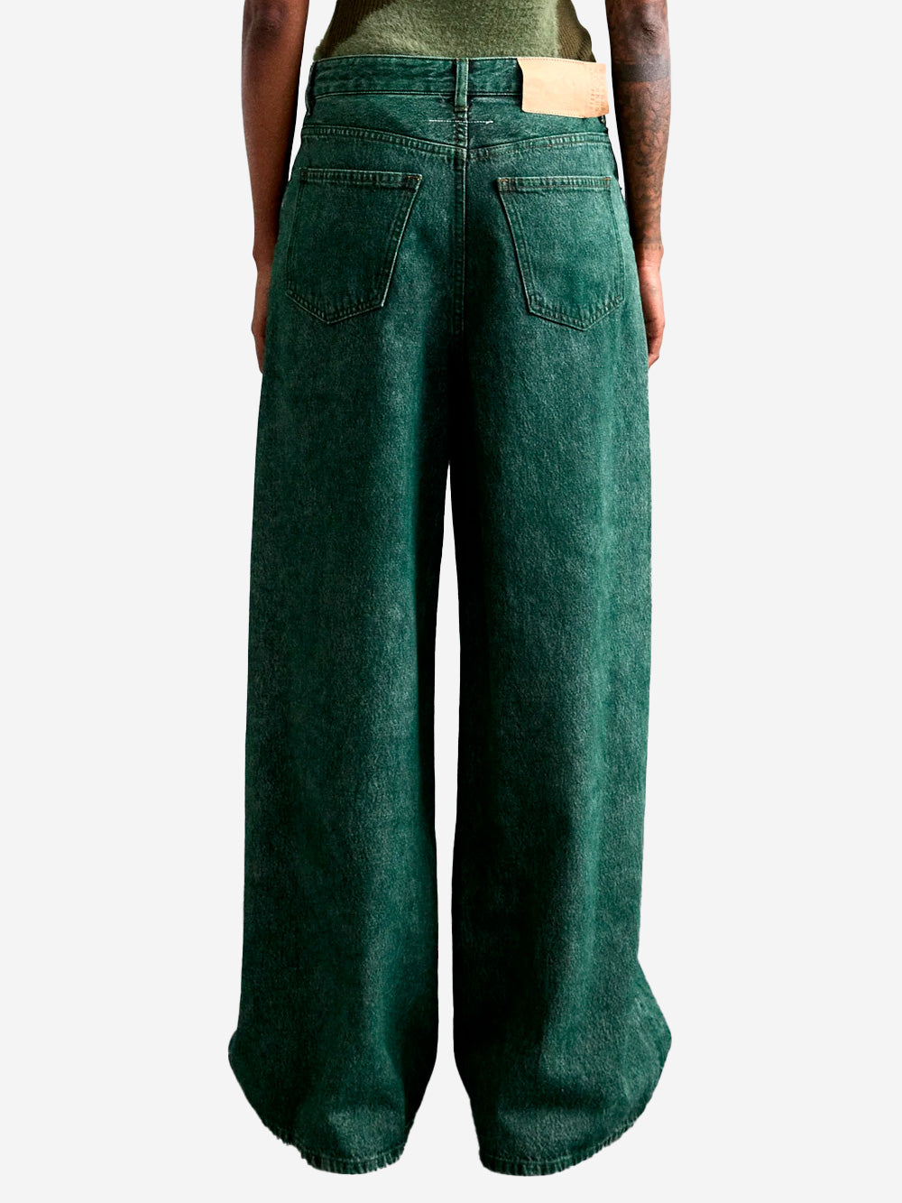 PANTS 5 POCKETS GREEN WITH CORD