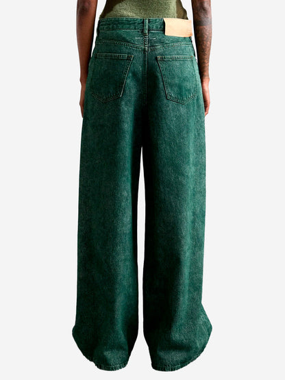 PANTS 5 POCKETS GREEN WITH CORD