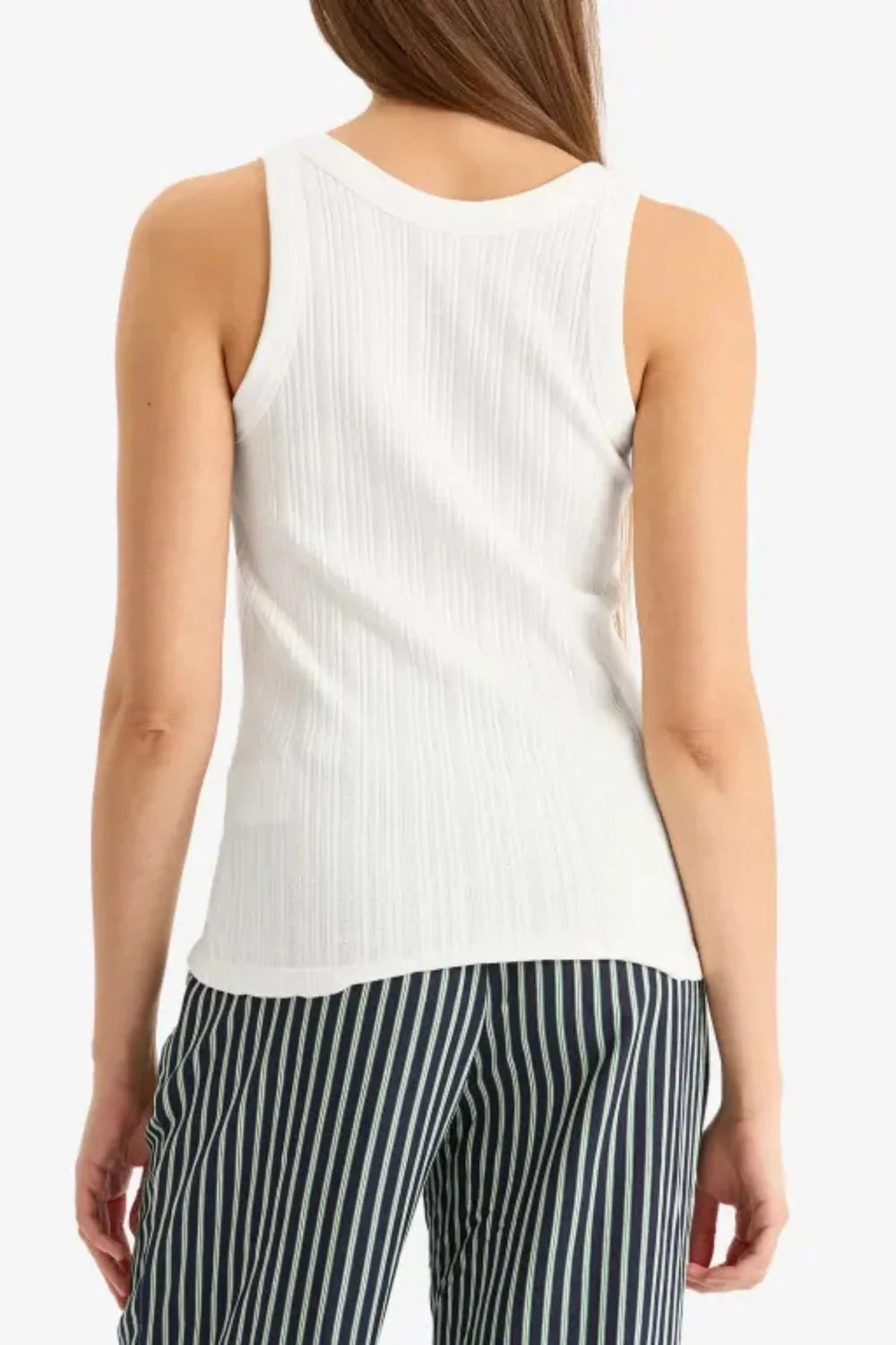 HALF PLACKET TANK TOP IVORY