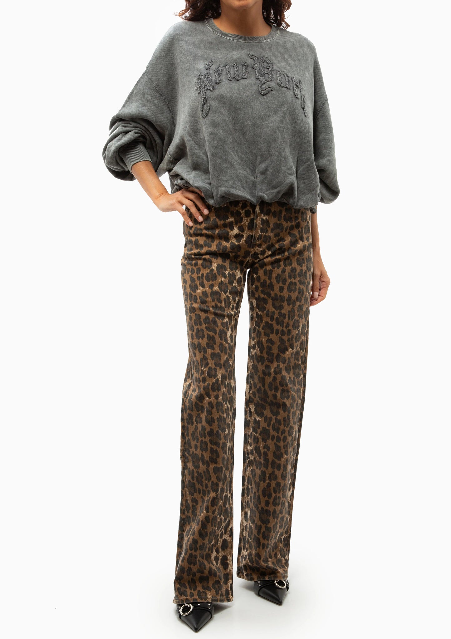 JANE JEAN STONE WASHED LEOPARD