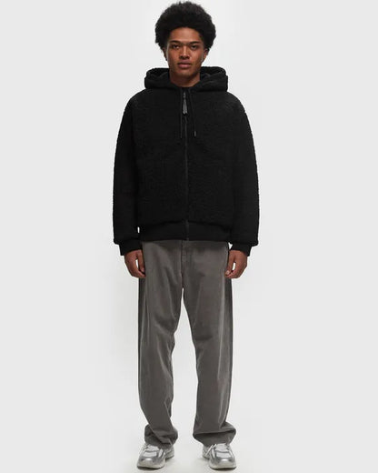 TEDDY LINED HOODIE BLACK