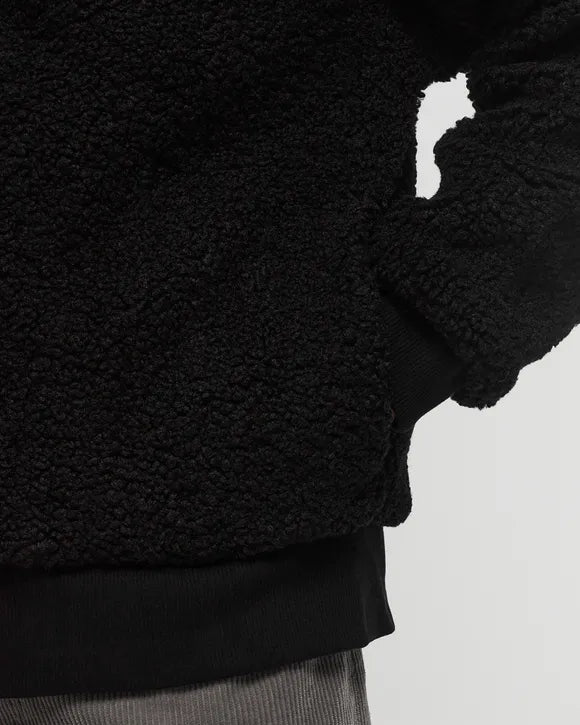 TEDDY LINED HOODIE BLACK