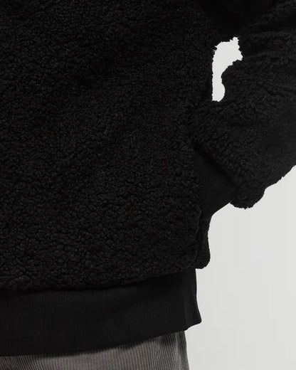 TEDDY LINED HOODIE BLACK