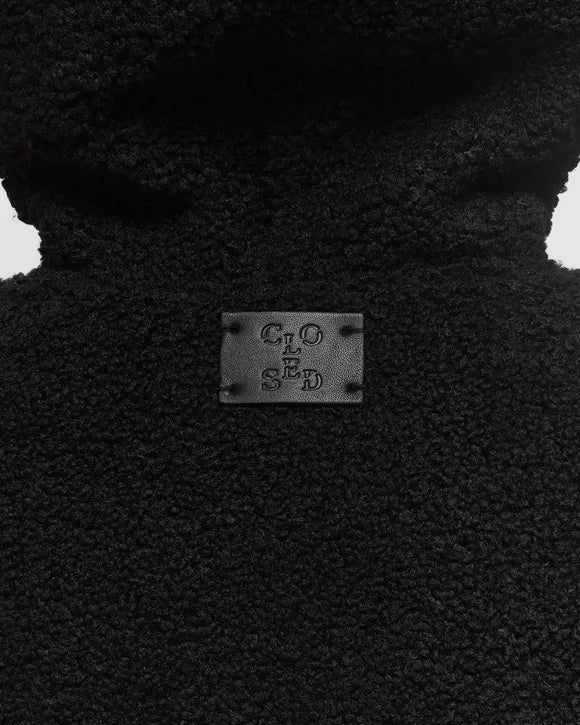 TEDDY LINED HOODIE BLACK