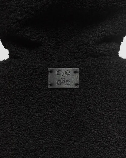 TEDDY LINED HOODIE BLACK