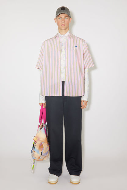 SHORT SLEEVE SHIRT PINK/YELLOW