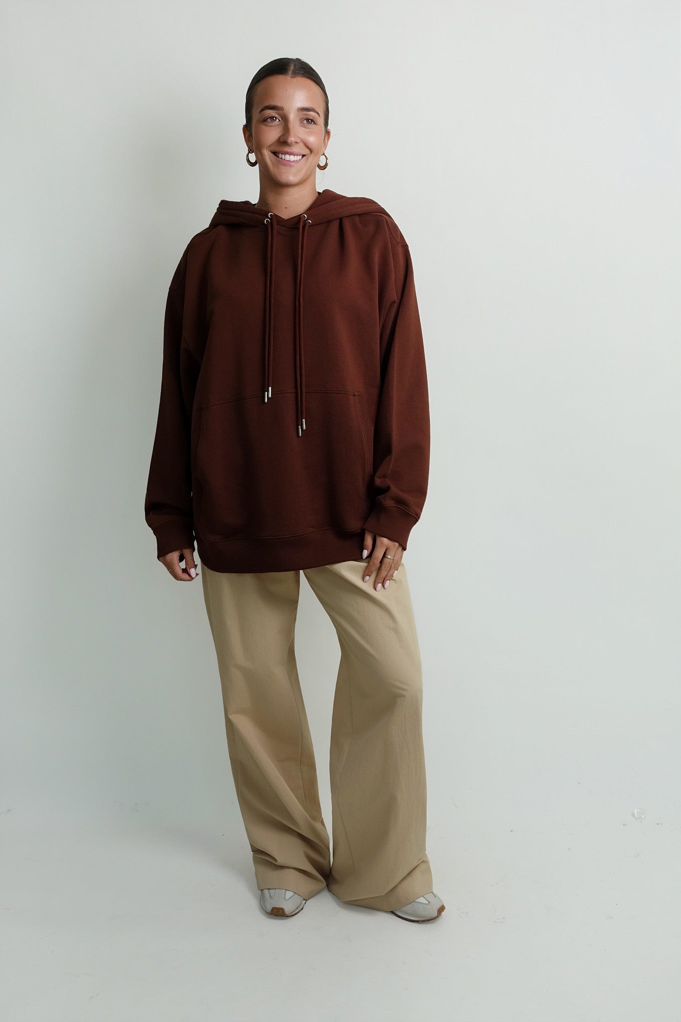 HAXEL M.K.HOODIE COGNAC