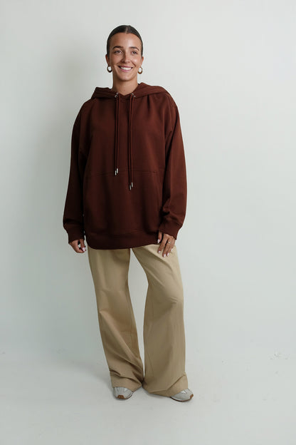 HAXEL M.K.HOODIE COGNAC