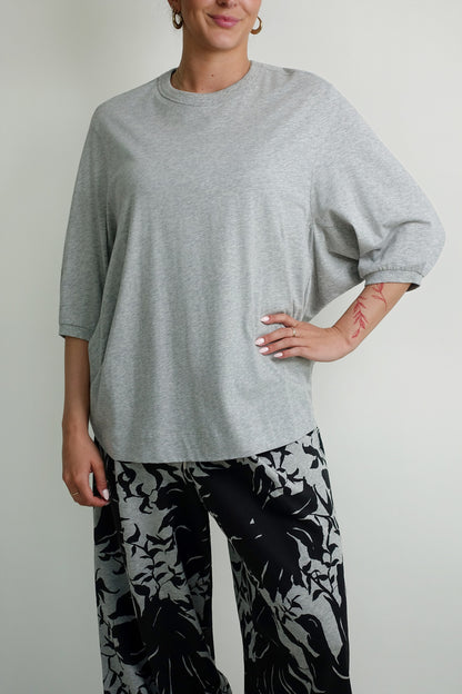 HERISSA 3600 W.K.SS.T-SHIRT GREY MELANGE