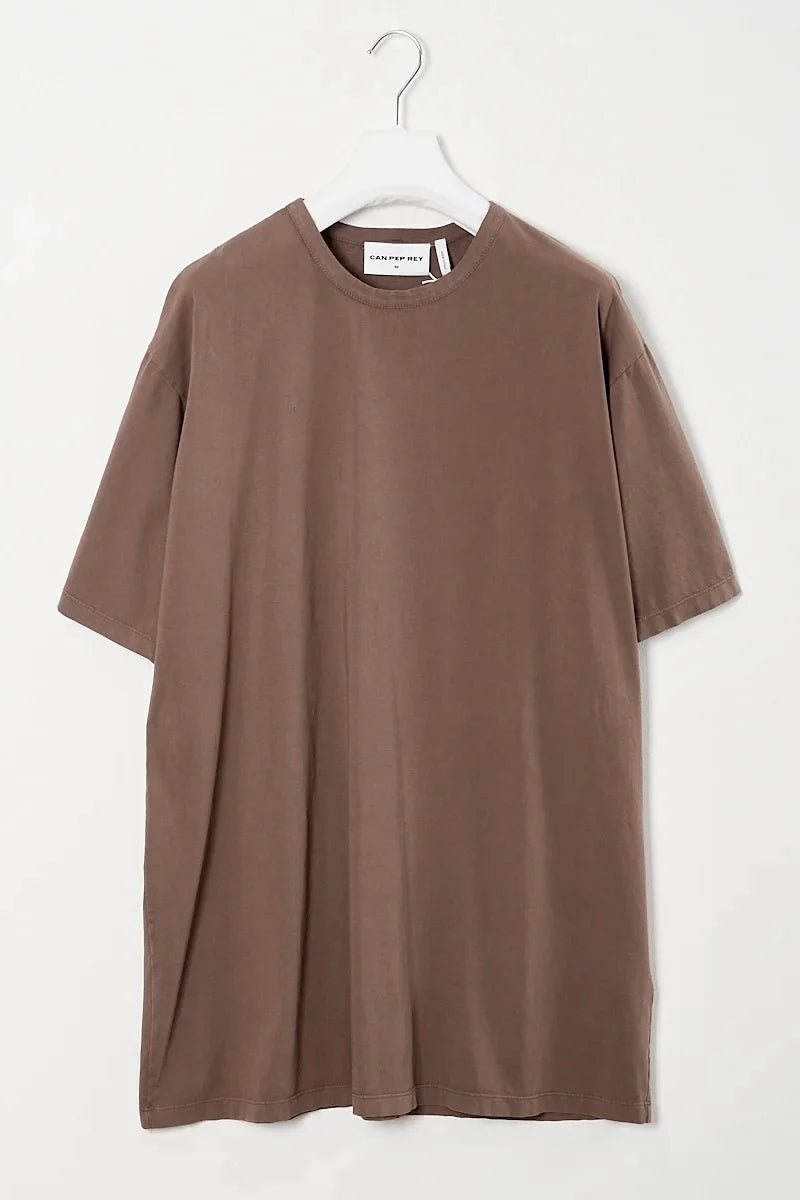 T-SHIRT DRESS ''GERTRUDIS'' BROWN