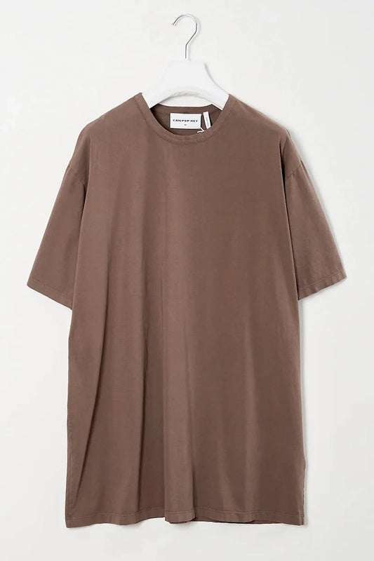 T-SHIRT DRESS ''GERTRUDIS'' BROWN